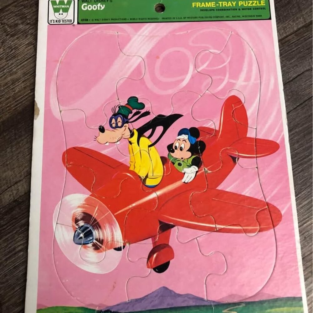 Goofy Puzzle, Disney Puzzle, vintage puzzle, kids puzzle, vintage kids puzzle